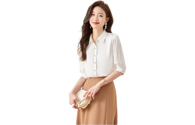 唐娜姿兰 新款气质别致漂亮短袖衬衫 女款