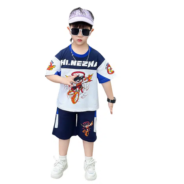 浪莎休闲运动套装 潮流时髦亲肤舒适 中小童