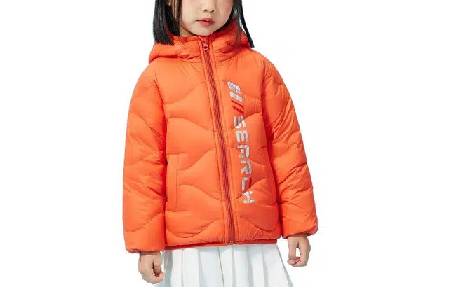 鸭鸭 字母印花连帽短款轻薄百搭羽绒服 儿童款