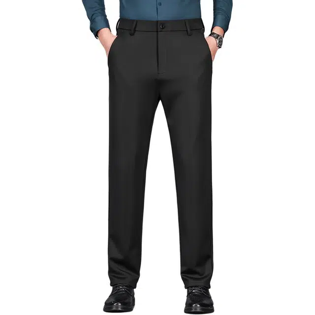 洛兹 通勤简约百搭纯色休闲裤 男款