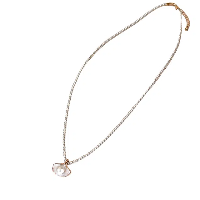 子婳 白色时尚复古高级感轻奢小众精致锁骨链 珍珠 项链 女款