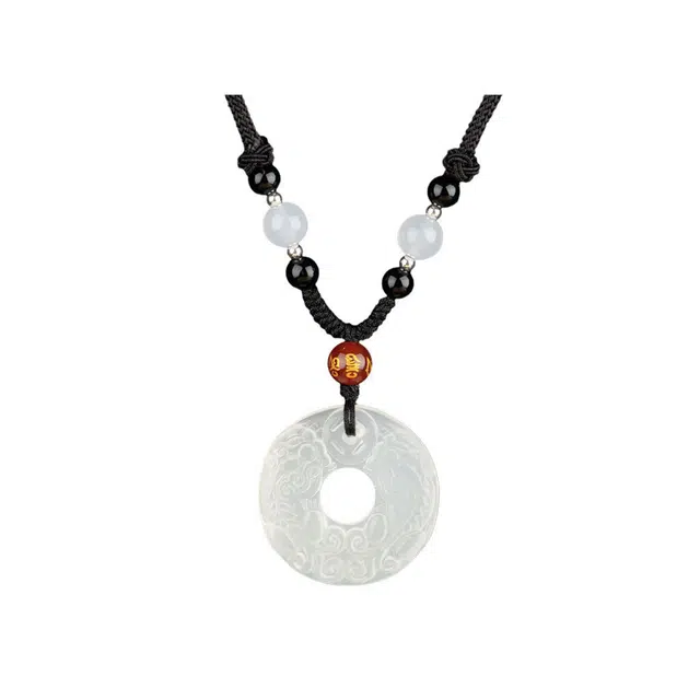 匠锁心玉 貔貅平安扣   国潮古风 新中式   守护 玛瑙 项链 男女同款情侣款