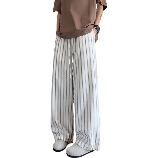 隐狼世家 垂感美式潮牌慵懒高级感直筒拖地长裤休闲裤 男款