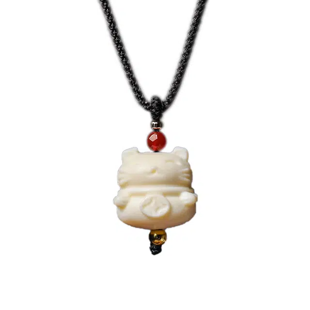 絮物 国潮新中式轻奢高级感招财纳福诸事顺遂考试考研考公上岸转运百搭学生党必备#好运再造 象牙果 项链 男女同款情侣款