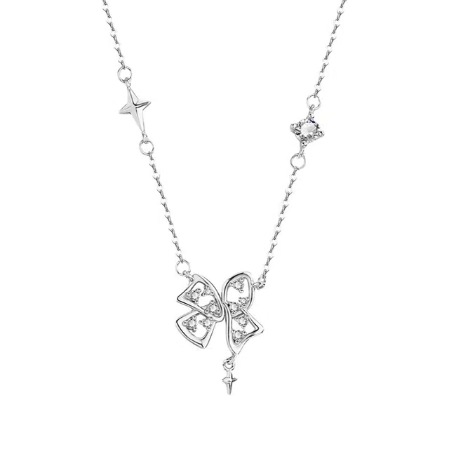 迷颂玛 繁华蝴蝶结 温柔系列 合金 项链 女款