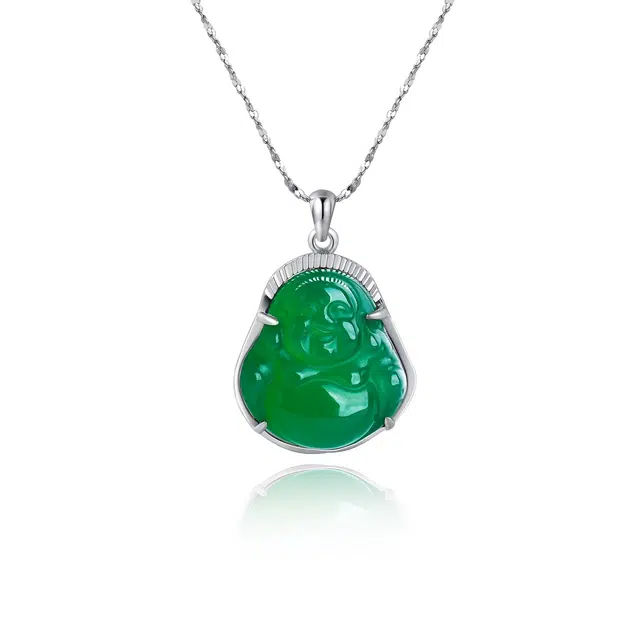 【光彩照人】 帝苏行 佛语灵光 新中式国潮 吉祥如意平安顺遂 好运 简约小众设计 玉髓 项链 女款