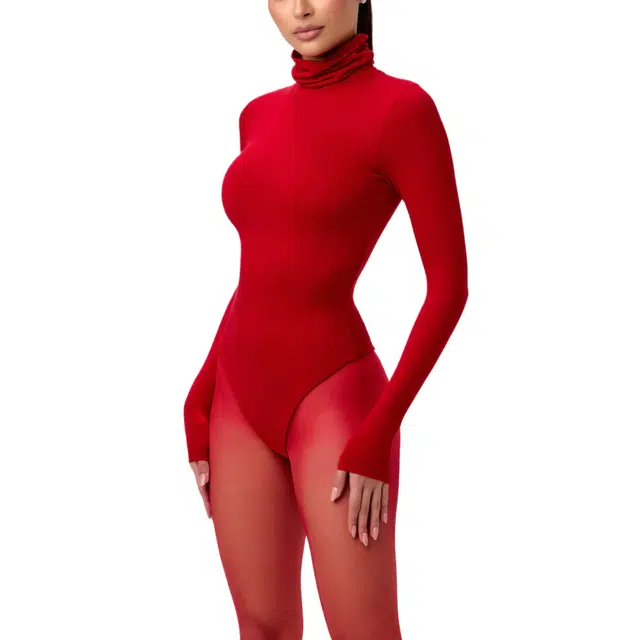 NAKED WARDROBE NW Turtleneck Sculpt Bodysuit