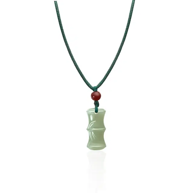 【玉汝于成】 喜钻 新中式润玉 典雅精致配黑绳 玉髓 项链 男女同款情侣款