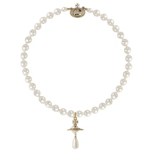 Vivienne Westwood One Row Pearl Drop Choker