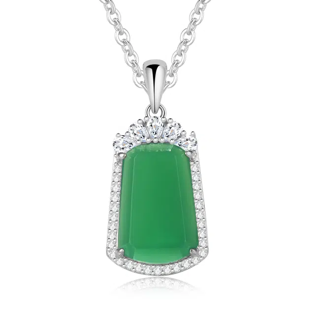 【温润光泽】 帝苏行 平安无事牌 新中式国潮 吉祥如意平安顺遂 好运 简约小众设计 玉髓 项链 女款