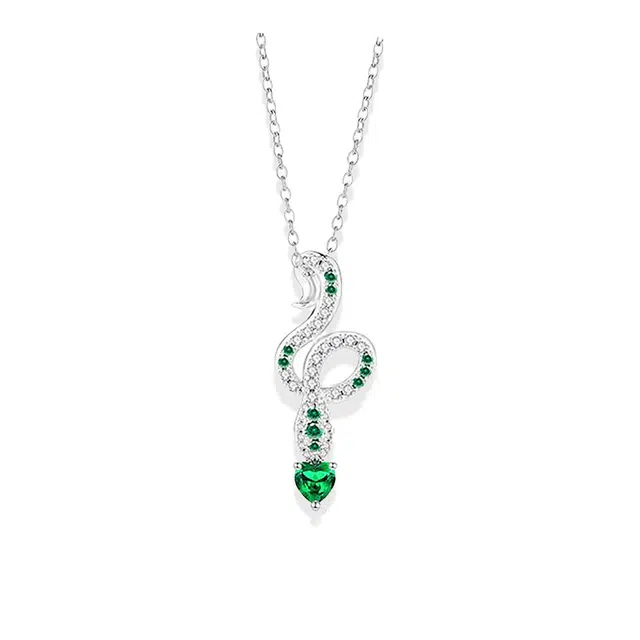 大唐国鼎 灵蛇 新中式 国潮小众设计本命年 诸事顺利 时来 旺事业 学业 爱情 本命年 财运 合金 项链 女款