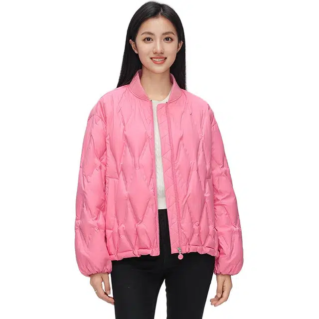 鸭鸭 百搭韩版修身休闲短款时尚舒适长袖羽绒服 女款