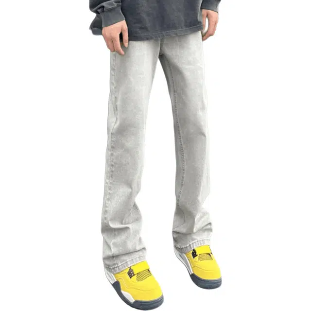 单爵 美式复古高街风多风格融合休闲百搭裤子牛仔裤 男女同款