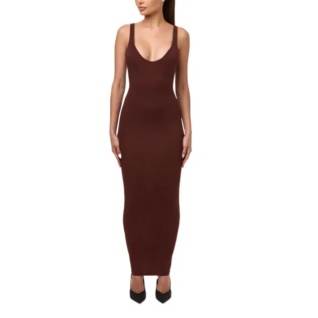 NAKED WARDROBE Sculpt Tank Midi Dress Smooth