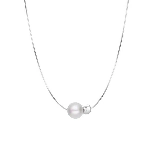 贝诗珠宝 复古高级感轻奢小众锁骨链极简风 淡水珍珠 珍珠项链 女款