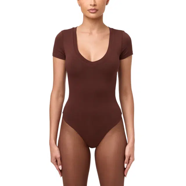 NAKED WARDROBE NW V-Neck Sculpt Bodysuit