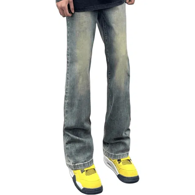 单爵 美式复古高街风多风格融合休闲百搭裤子牛仔裤 男女同款