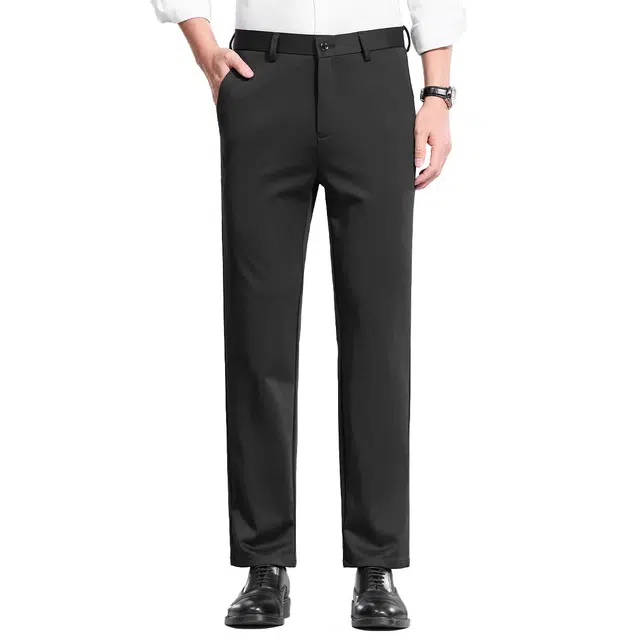 红豆 凉感防紫外线防晒舒适纯色轻商务日常百搭直筒宽松长裤休闲裤 男款