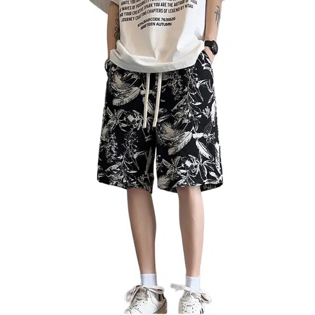 哲源 水墨冰丝速干中腰五分裤休闲短裤 男款