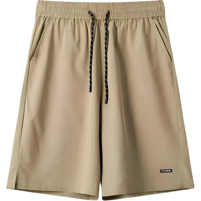 稻草人 男生夏季宽松跑步运动中裤胖子加肥加大冰丝速干五分裤大码男裤休闲短裤  男女同款