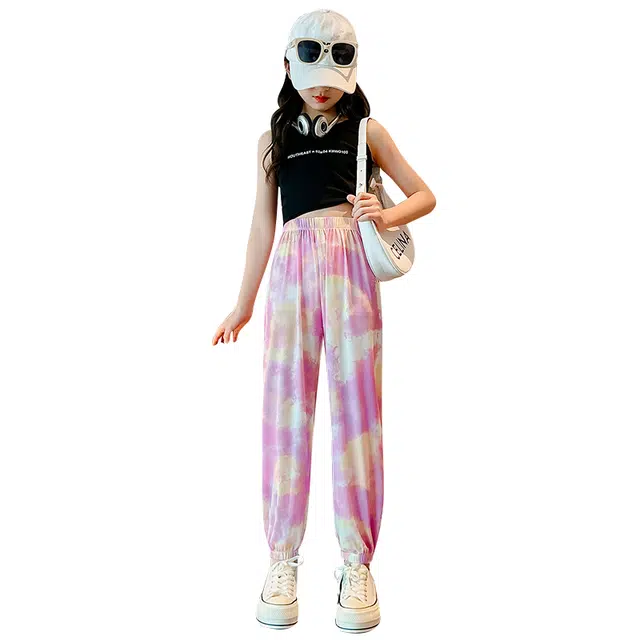 泰迪珍藏长裤 扎染时尚潮流百搭 图片色 儿童款