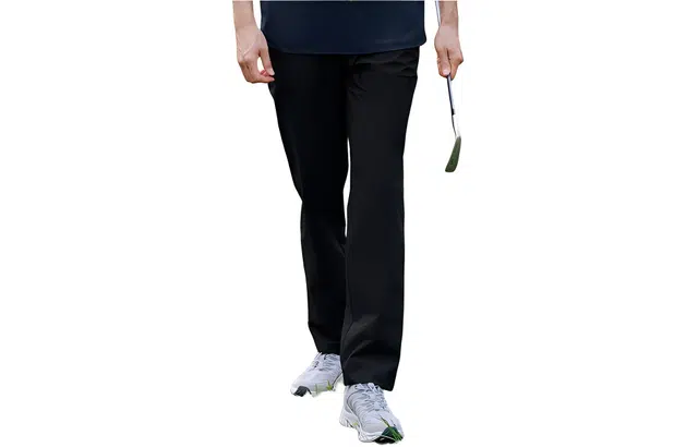 探路者 纯色舒适透气运动休闲裤 男款 黑色