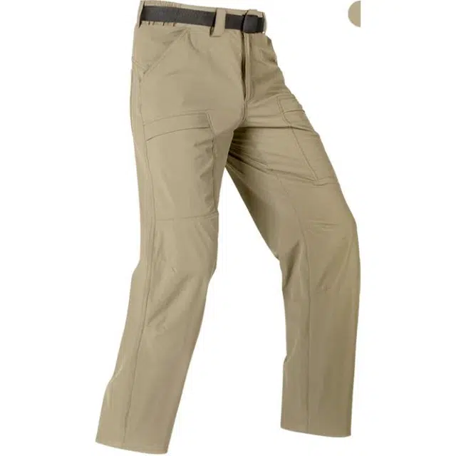 自由兵 速干透气纯色中腰宽松直筒拉链休闲裤 男款