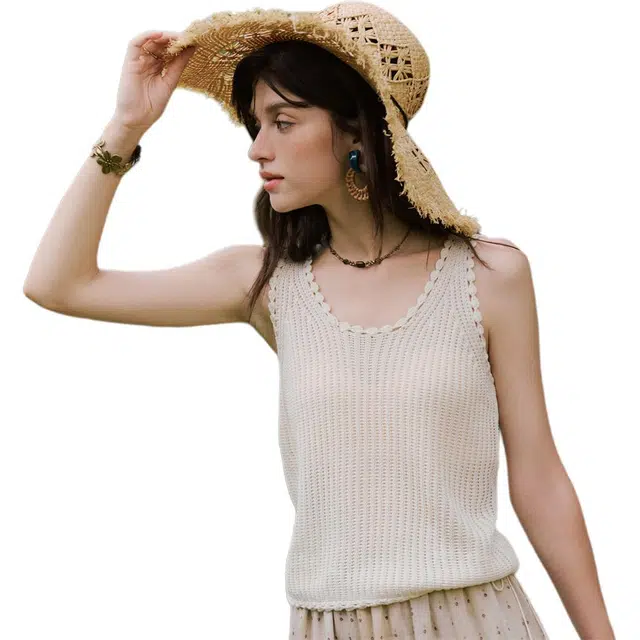 谜秀 针织纯色通勤背心 女款