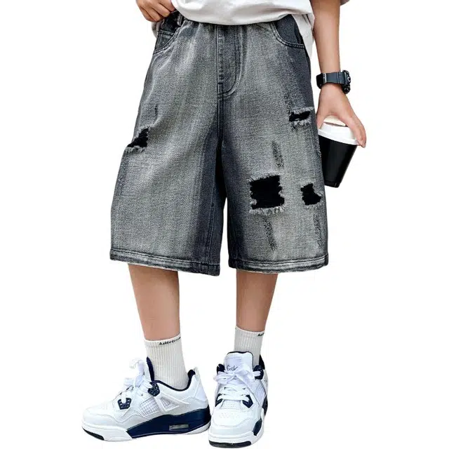 泰迪珍藏 简约休闲百搭短裤 儿童款 黑色