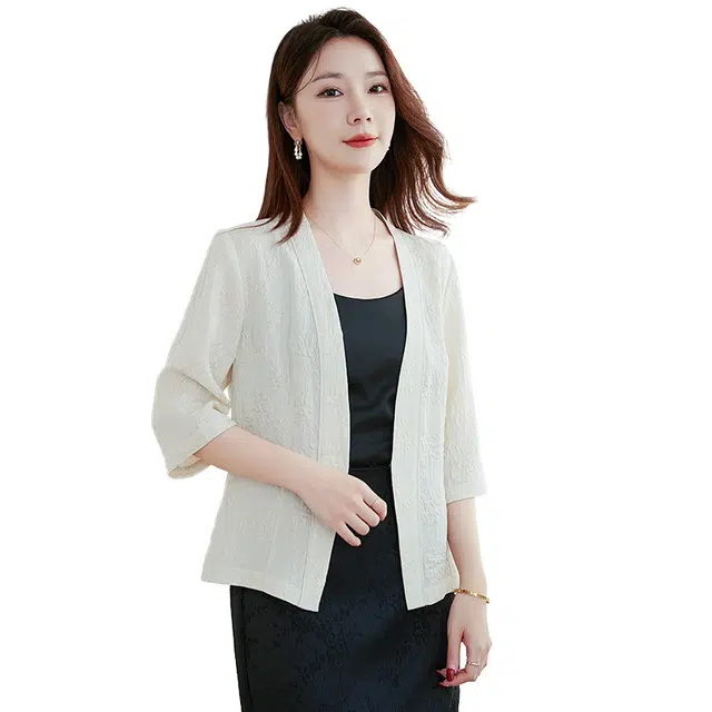 水墨佳人 冠乐绉百搭外套 女款