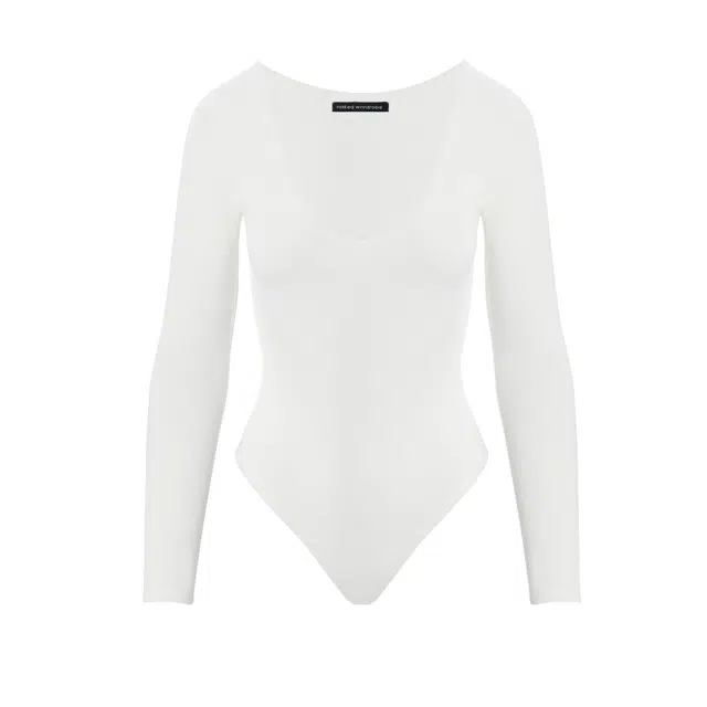 NAKED WARDROBE Round Neck Bodysuit NW