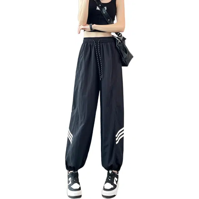 思蓓儿 薄款高腰速干裤两穿哈伦运动裤休闲裤 女款