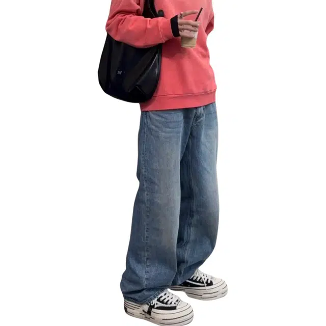 冈哉 美式复古高街高级感做旧水洗耐磨宽松舒适基础款百搭日常通勤直筒休闲运动牛仔裤 男女同款