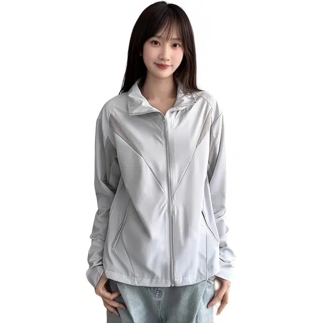 单爵 网眼速干美式立领外套户外登山休闲防晒服 男女同款