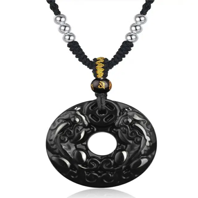 【柔美动人】 帝苏行 招财貔貅平安扣 新中式国潮 吉祥如意平安顺遂 简约小众设计 玉髓 项链 女款