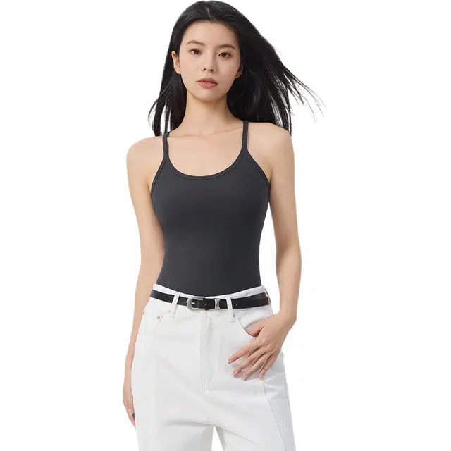 有棵树 细带美式辣妹纯色百搭吊带背心 女款