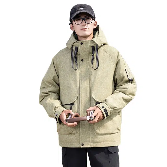 鸭鸭 时尚休闲工装百搭短款羽绒服 男女同款