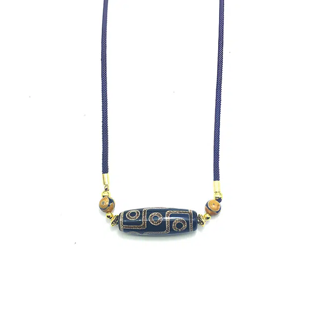 玉临门 新中式 民族风 复古九眼天珠 玛瑙 项链 男女同款情侣款