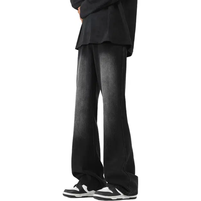 巴塞罗那足球俱乐部 美式复古水洗做旧多风格百搭休闲垂感牛仔裤 男女同款