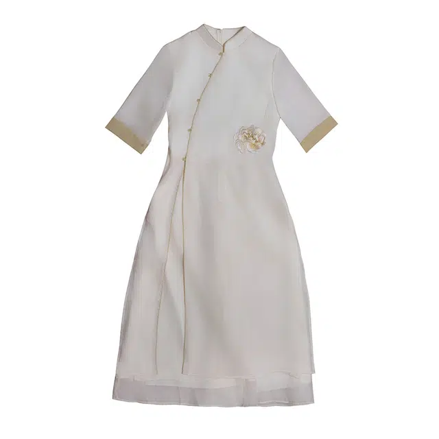 丝絮丝绸 通勤简约舒适休闲短袖连衣裙 女款