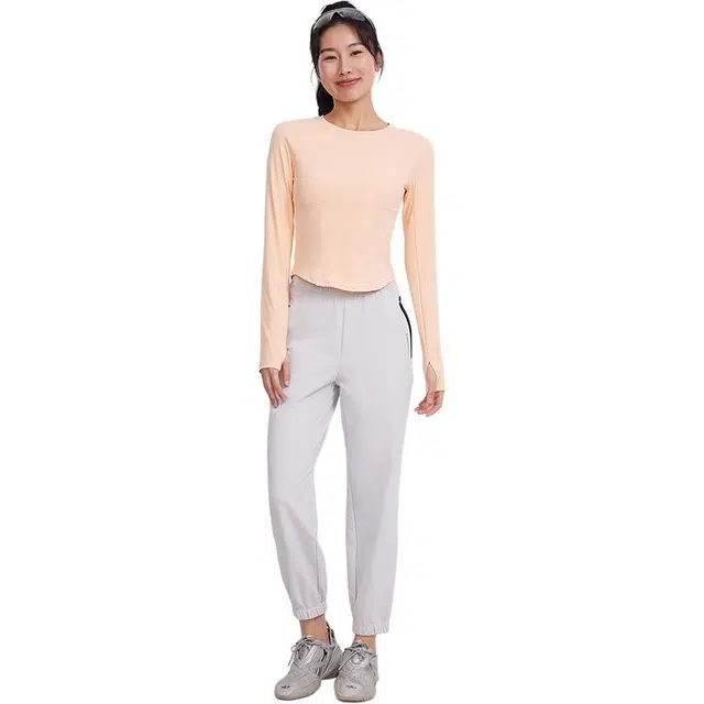 美特斯邦威 修身显瘦收脚裤舒适休闲裤 女款