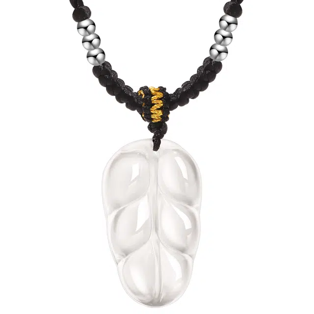 帝苏行 金枝玉叶吊坠 新中式国潮 吉祥如意平安顺遂 简约小众设计 玉髓 项链 女款