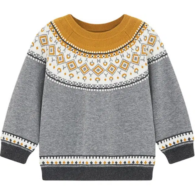 英氏毛衣 针织休闲圆领套头长袖 婴幼童