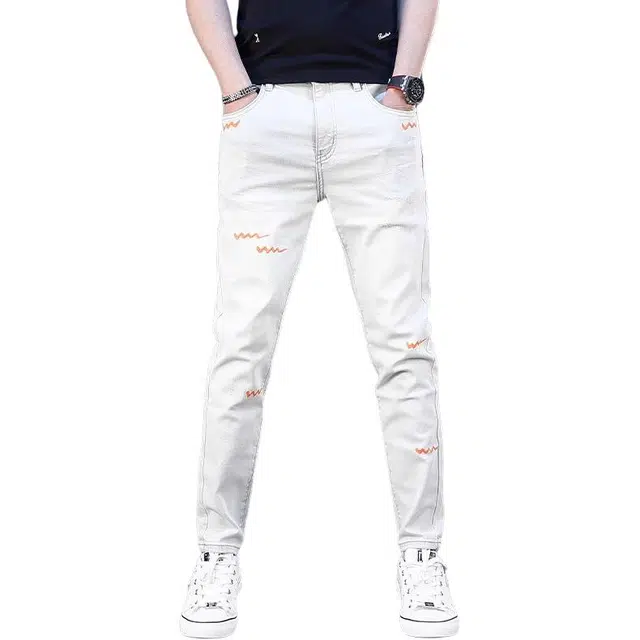 吉肯蒂 高端潮牌薄款韩版牛仔裤 男款