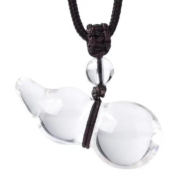 【匠心手作 福禄美满】 灵菲 转运招财新中式葫芦 小众简约高级感能量净化平安福运转运珠#好运天然 白水晶 项链 女款