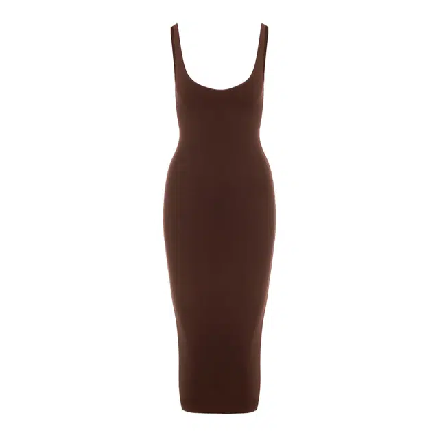 NAKED WARDROBE NW SCULPT TANK MIDI DRESS