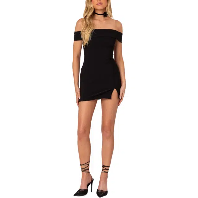 edikted Effie Fold Over Mini Dress