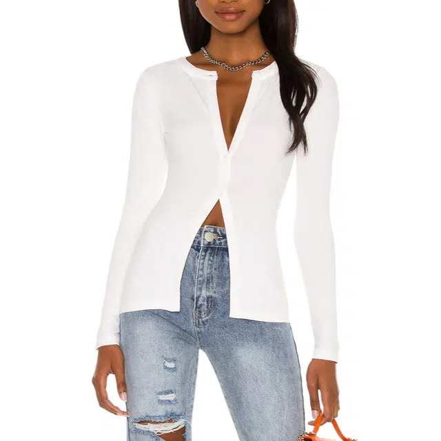 SUPERDOWN Sasha Button Top
