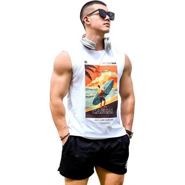 墨立方 简约百搭日常时尚个性舒适背心 男款