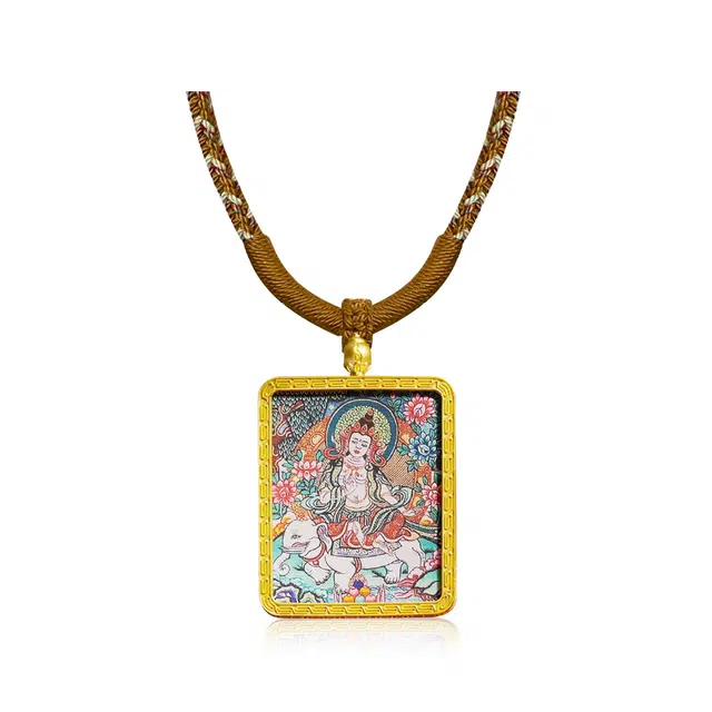 普陀山文创 新中式民族风生肖本命佛五路财神吊坠招财纳福转运编绳 生日送礼好运礼盒转运礼 织物 项链 男女同款情侣款